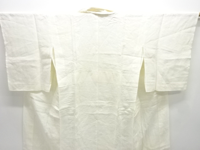  アンティーク　本麻　透かし織　流水に楓模様長襦袢